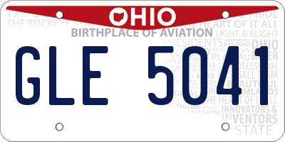 OH license plate GLE5041