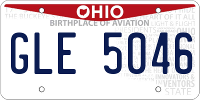 OH license plate GLE5046
