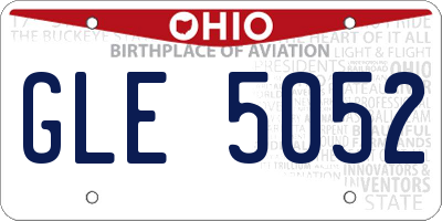 OH license plate GLE5052