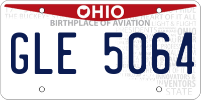 OH license plate GLE5064