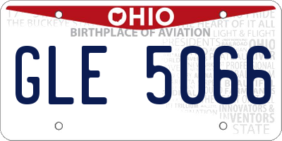 OH license plate GLE5066