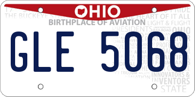 OH license plate GLE5068