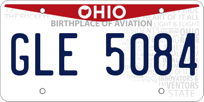OH license plate GLE5084