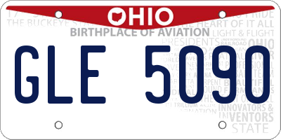 OH license plate GLE5090