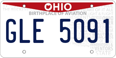 OH license plate GLE5091