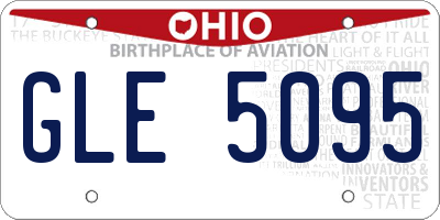 OH license plate GLE5095
