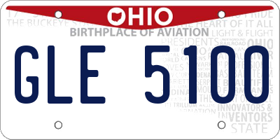 OH license plate GLE5100