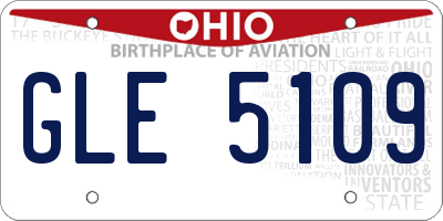 OH license plate GLE5109