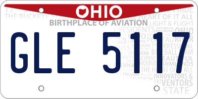 OH license plate GLE5117