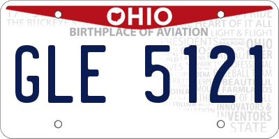OH license plate GLE5121