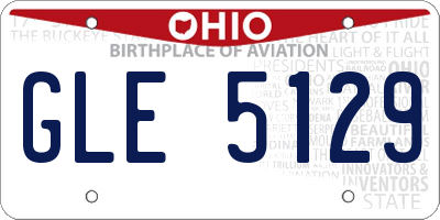 OH license plate GLE5129