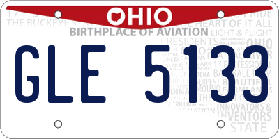 OH license plate GLE5133