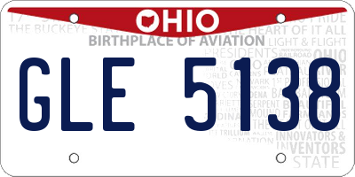 OH license plate GLE5138