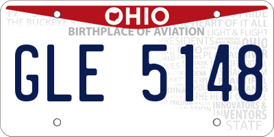 OH license plate GLE5148