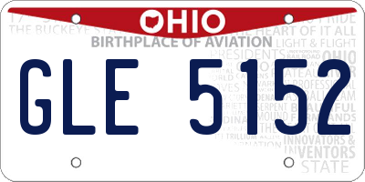 OH license plate GLE5152