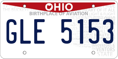 OH license plate GLE5153