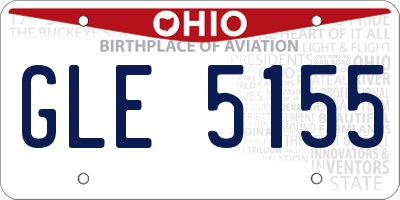 OH license plate GLE5155