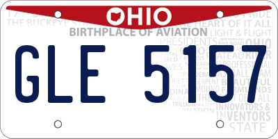 OH license plate GLE5157