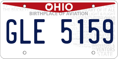 OH license plate GLE5159