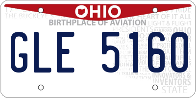 OH license plate GLE5160