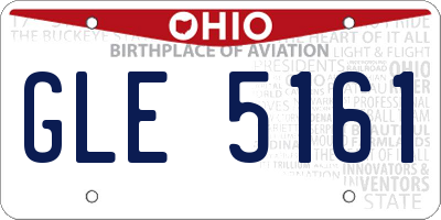 OH license plate GLE5161