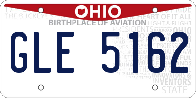 OH license plate GLE5162