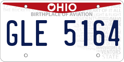 OH license plate GLE5164