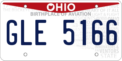 OH license plate GLE5166