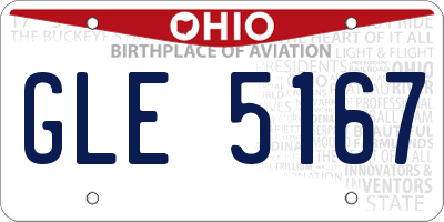 OH license plate GLE5167