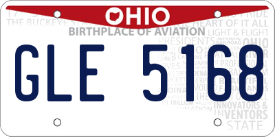 OH license plate GLE5168