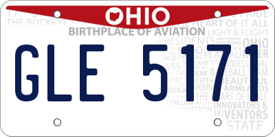 OH license plate GLE5171