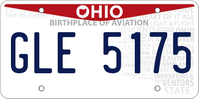 OH license plate GLE5175