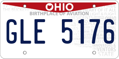 OH license plate GLE5176