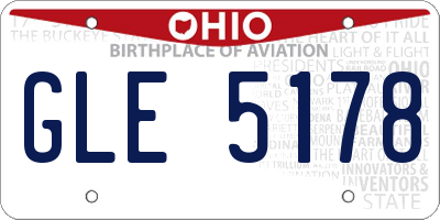 OH license plate GLE5178