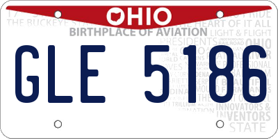 OH license plate GLE5186