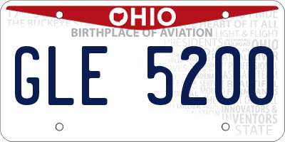 OH license plate GLE5200