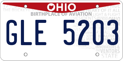 OH license plate GLE5203