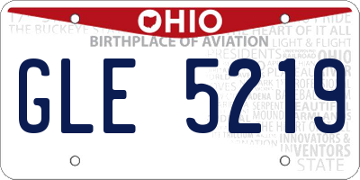 OH license plate GLE5219