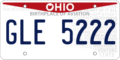 OH license plate GLE5222