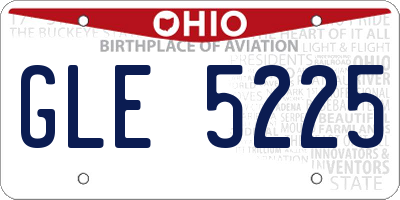 OH license plate GLE5225
