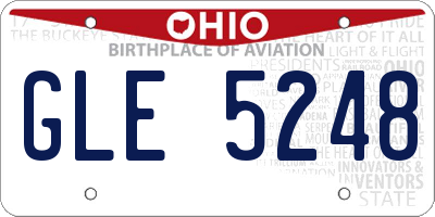 OH license plate GLE5248