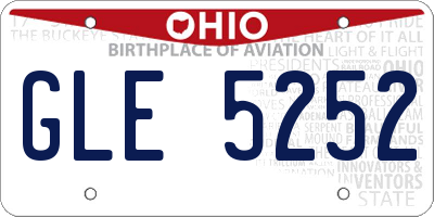 OH license plate GLE5252
