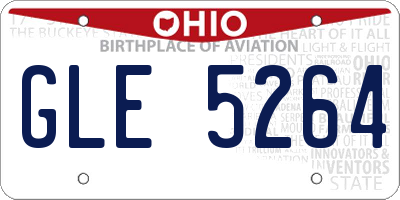OH license plate GLE5264