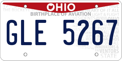 OH license plate GLE5267