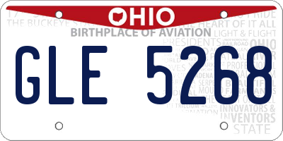 OH license plate GLE5268