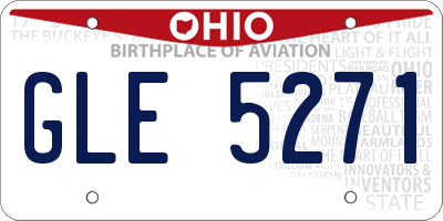 OH license plate GLE5271
