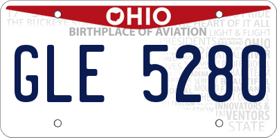 OH license plate GLE5280