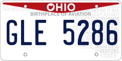 OH license plate GLE5286