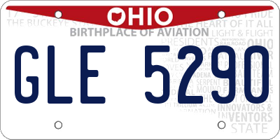 OH license plate GLE5290