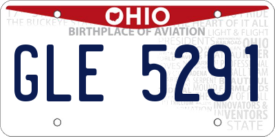 OH license plate GLE5291